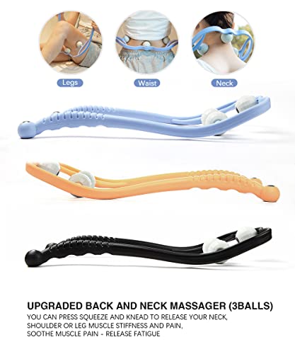 Atncsme Manual Neck Massager Handheld Shiatsu Deep Tissue Dual Trigger Point Back And Shoulder Manual Massage Tool For Relieve Muscle Pain And Tension Buy Now To Get Free Scalp Massager #TOP5