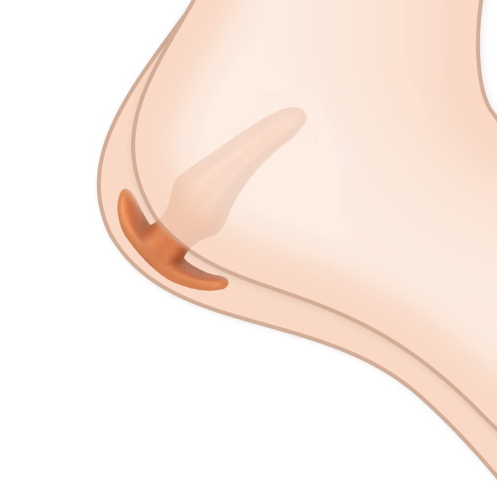 Soft Anal Plugs Masturbator, Liquid Silicone Butt Plug with Safety Base Gold Anal Dildo Vagina Dilator Anal Expander Masturbation Sex Toys for Men and Women ()