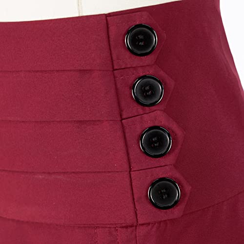 Women's Steampunk Retro Gothic Pleated Asymmetric Hi-Low Lace Party Skirt3