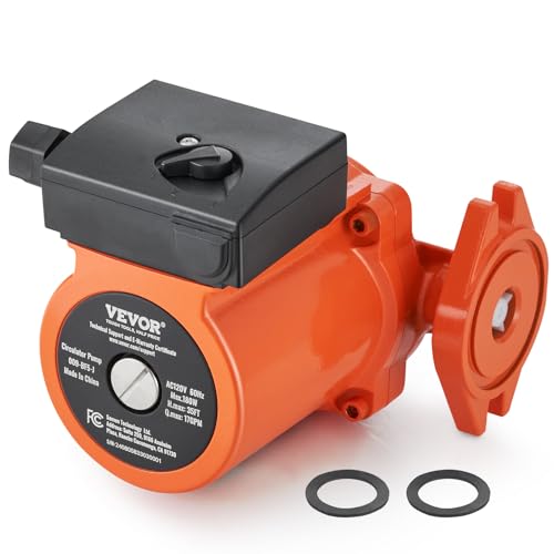 Image of VEVOR 009-BF5-J Cast Iron Recirculating Pump, 17 GPM Hot Water Circulation Pump, 3 /4 inch NPT Flange 3-Speed Circulator Pump, Quiet Operation Circulator for Floor Heating /Home Water Heater System
