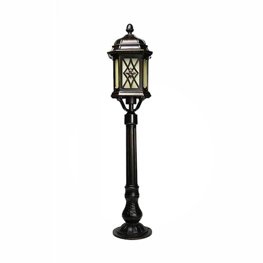 Przeciwdeszczowa czarna lampa słupowa, lampa uliczna 33,5 cala
