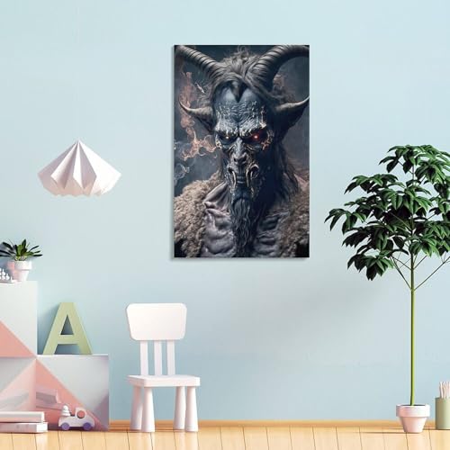 Diable de chèvre tableaux muraux sur toile rustique de 30x45cm - 2