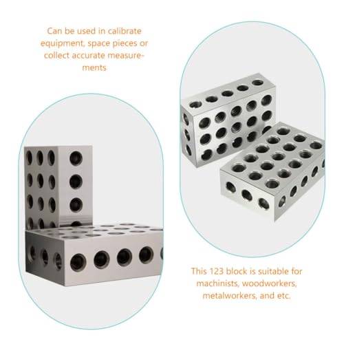 Bloques paralelos de acero para calibrar equipos y mecanizado Gadpiparty de 5 orificios 3