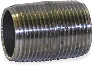 1 in Black Steel Close Pipe Nipple, 1.5 in Overall Pipe Length, Threaded on Both Ends, Welded, Pipe-Each