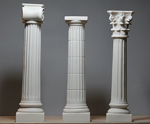 Set 3 Columns Pillars Ionic Doric Corinthian Order Architecture Decor Sculpture #TOP1