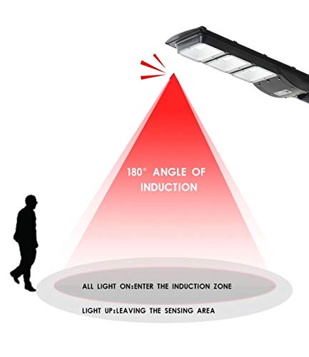Exquisite Selebrity Solar Powered Street Light 150W 8000 Lumens 6000-6500K IP65 Waterproof Dusk to Dawn Solar Led Light with Remote Control 120 Degree Beaming Angle for Yards Street Oarking Lots