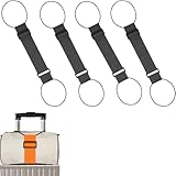Multi Use Strong Adjustable Luggage Connector Straps – Securely Stack Two Suitcases for Easy Travel, Durable & Waterproof (Black,4pcs)