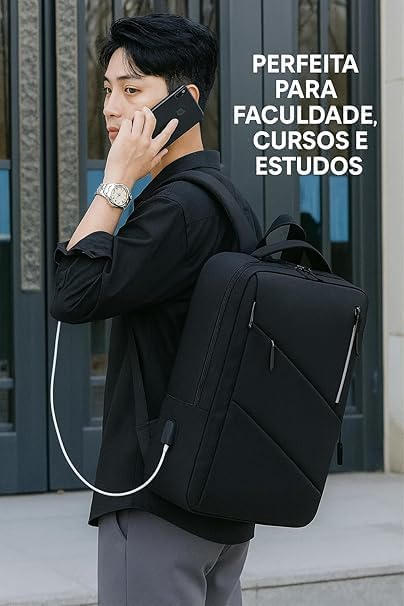 Mochila Executiva Masculina para Notebook 15.6” com Saída USB, Zíper Impermeável e Design Slim Ergonômico – Mochila de Trabalho, Viagem e Estudos em promoção! Veja a oferta e mais achadinhos de Mochilas & Pastas Masculinas 4 Hoje é o melhor dia para comprar Mochila Executiva Masculina para Notebook 15.6” com Saída USB, Zíper Impermeável e Design Slim Ergonômico – Mochila de Trabalho, Viagem e Estudos com aquele preço maroto! Promoção! Aproveite a oferta! 4