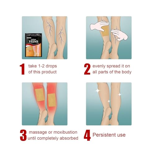Image of Premium Varicose Veins Patches Dredge Vein Smoothing Varicose Veins Reduce Swelling Relieve Pain Instant Relief From Muscular Pain Improve Blood Circulation Skin Friendly (PACK OF 2 (24pcs))