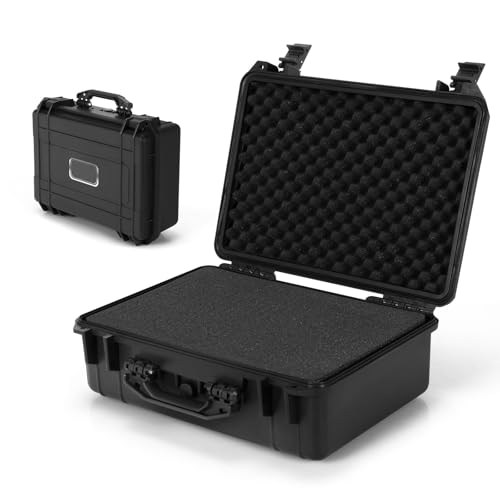 SOARS Malette de Rangement, Valise Étanche avec Mousse Adaptable & Valve de Compensation de Pression, Boîte Rangement Appareil Photo, pour Outils, Gopro,...