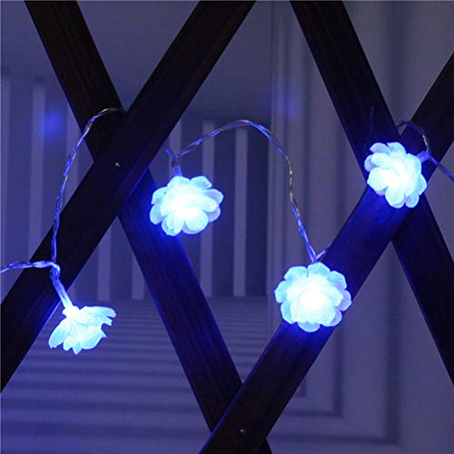 OSALADI 6 M 40 LEDs Cordão de Lótus Luz Flor Realista Decoração Romântica para Festa Banquete Galeri