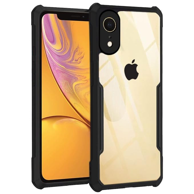 amazon basics Hybrid Camera Protection Transparent Hard Back Case Cover for iPhone XR (Sides Black) (B0CVL6HFQT) Amazon Price History, Amazon Price Tracker