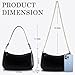 Crescent Shoulder Bag for Women Trendy Tote Handbag Purse Vegan Leather Clutch Handbag with 2 Removable Straps (black)