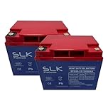 SLK Platinum Mobility Scooter GEL Battery Pair of 2 x 12v 50ah Reliable And long Lasting Replacement Batteries For Electric Scooters And Wheelchairs
