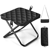 折りたたみ椅子 超軽量 収納袋一体型【1秒開閉·工具不要·超薄収納5cm】耐荷重120kg ショルダー付き 持ち運び コンパクト オックスフォード生地 カーボンスチール製 折り畳み 携帯椅子 携帯用マットチェア マルチシーン対応 キャンプ 釣り/バルコニー/観戦/登山 日本語説明書付き