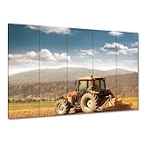  Peinture imprimée sur toile Décoration murale 100 x 70 cm Ferme avec un tracteur N° H9731M_PC5U