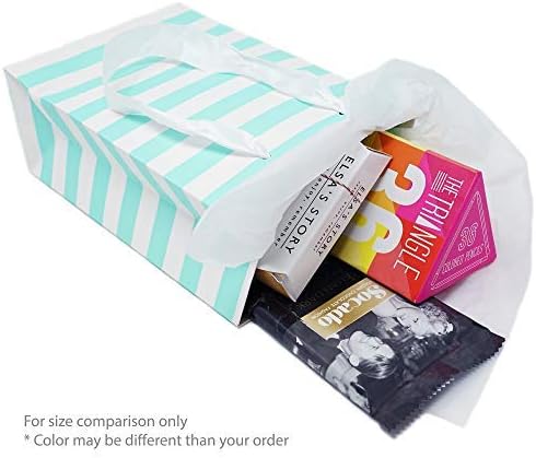 Miniatura 8 de Chloe Elizabeth Bolsas de regalo de papel para todos los eventos y fiestas con asas de cinta de satén + papel de seda decorativo, 12 unidades