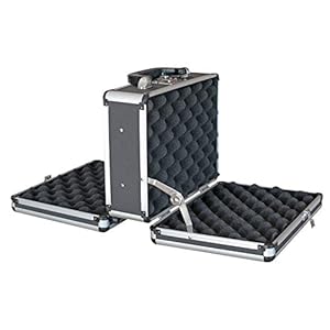 HMF 14411-02 Aluminium Wapenkoffer voor 2 Pistolen | Dubbelzijdig | 31 x 26 x 15 cm | Zwart