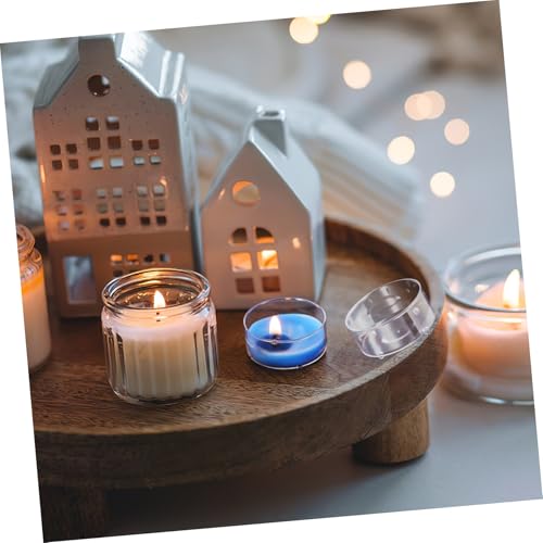 Portavelas de 15 ml de plástico transparente y fáciles de usar para hacer velas de té 7