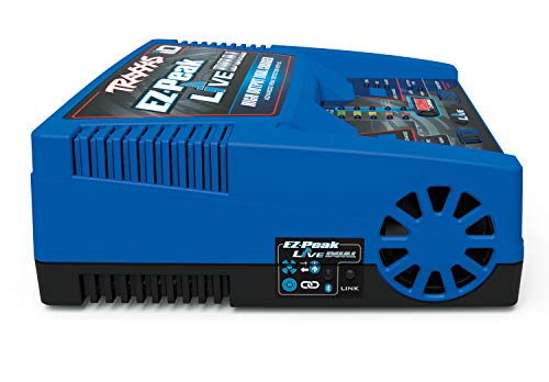 traxxas ez peak live dual 200w multi-chemistry charger with id blue 2973