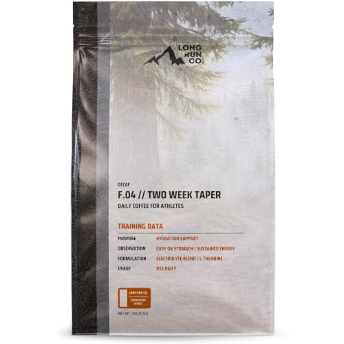 Image of Long Run Coffee - Daily Coffee for Athletes with Essential Electrolytes & L-Theanine - Hydration Protection + Easy on Stomach + Natural, Sustained Energy + Recovery for Runners and Athletes [Freshly Ground, Decaf]