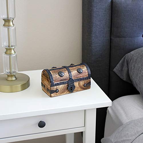 Nautical Cove Treasure Chest Keepsake and Jewelry Box Wood - Toy Treasure Box