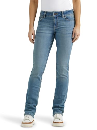 Wrangler Women's Western Mid Rise Stretch Straight Leg Jean, Brianna, 7-30
