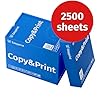 Easyprint Confezione da 2500 fogli di carta A4 di alta qualità per stampante e fotocopiatrice, formato A4, bianco brillante, CIE 160, certificato ambientale PEFC