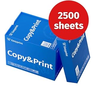 Easyprint Confezione da 2500 fogli di carta A4 di alta qualità per stampante e fotocopiatrice, formato A4, bianco brillante, CIE 160, certificato ambientale PEFC