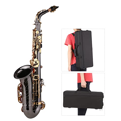 image for CGTOLOS Saxophone EB E-Flat Alto Saxophone Sax Nickel-Plated Brass Bod