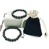 pulsera turmalina verde ★ MATERIALES NATURALES: Cada pulsera de turmalina negra está hecha de turmalina natural.100% cuentas de turmalina natural