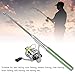 Fishing Rod and Reel Combos, Pocket Fishing Pole with Reel Wheel Retractable Aluminum Alloy for Sea Rock Stream River Boat Raft Ice Fishing (Green)