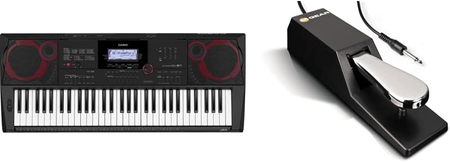 Casio Teclado portátil de 61 teclas (CT-X3000) y pedal de sostenimiento M-Audio SP-2 Casio Teclado portátil de 61 teclas (CT-X3000) y pedal de sostenimiento M-Audio SP-2