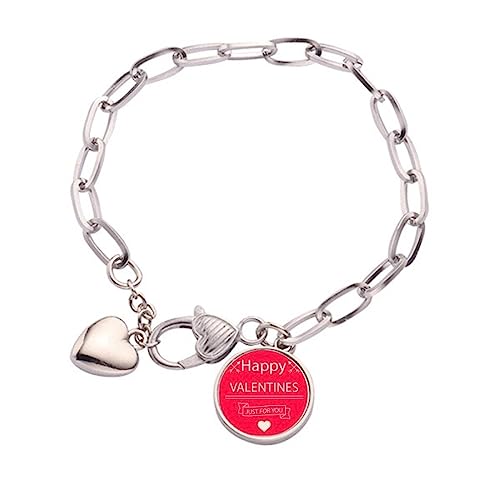 Bracelet chaîne cœur - Le cadeau Happy Valentine's Day idéal taille M en métal