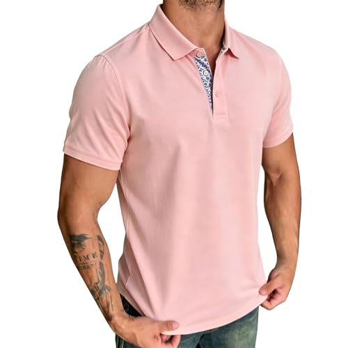 Polo homme à manches courtes coupe ajustée haut de gamme