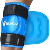 RelaxCoo Ice Pack for Knee Pain Relief, Reusable Gel Ice Wrap for Leg Injuries, Swelling, Knee Replacement Surgery, Cold Compress Therapy for Arthritis, Meniscus Tear and ACL Blue