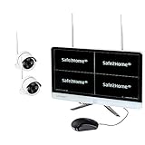 VIELFÄLTIG: NVR System mit 2x Full HD IP Cam - Nachtsicht - für innen und außen IP 65 - 500 GB Festplatte - Speicher jederzeit erweiterbar