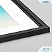 Icona Bay 4x6 Black Picture Frame, Modern Step-Down Molding for Wall Mount & Tabletop Display, Wood Composite Photo Frame, Joy Collection
