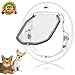 4 Way Locking Transparent Pet Door for Glass Sliding Door Fits Cats Up to 6kg & Small Dogs