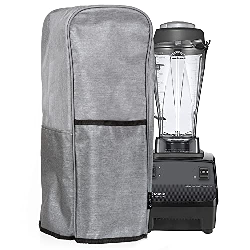 Crutello Cubierta para licuadora con bolsillos de almacenamiento, se adapta a máquinas de hasta 8.25 x 9 x 20.5 pulgadas
