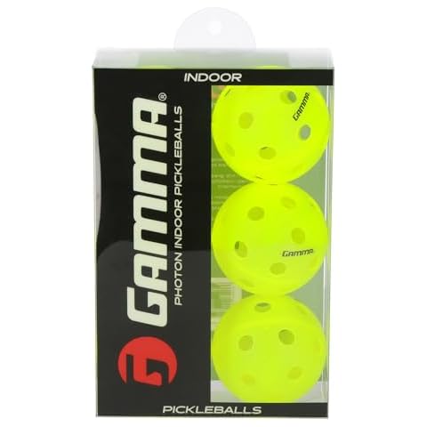 Gamma Photon Indoor Pickleballs Pack of 6, USAPA Approved, High-Visibility, Durable and Ultra-Balanced Cover