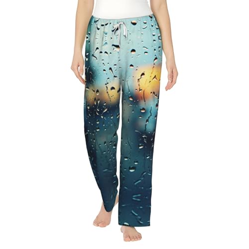 Pantalon de pyjama doux gouttes de pluie vêtement thermique femme cadeau de vacances idéal