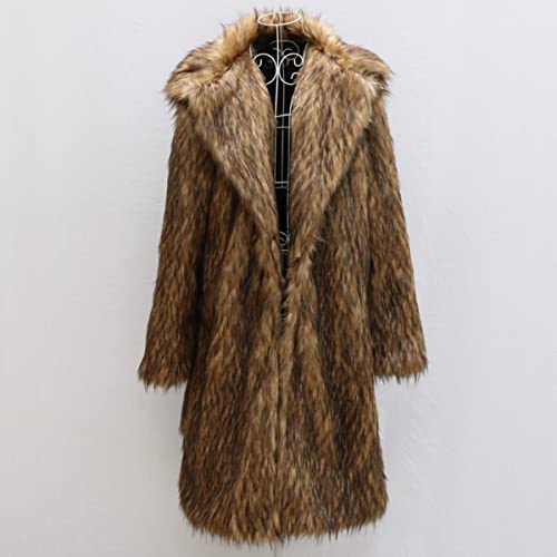 Men's Faux Fur Long Sleeve Sweater Fashion Jacket Winter Coat Outwear Fluffy Soft Overcoat2
