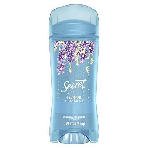 Secret Antiperspirant and Deodorant for Women, Fresh Clear Gel, Luxe Lavender Scent, 3.4 Oz
