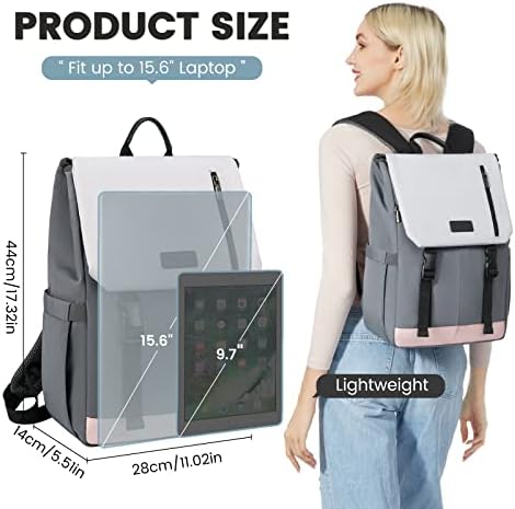 thumbnail: LOVEVOOK Rolltop Rugzak Heren Dames - Laptoprugzak 15-17,3 Inch Waterdicht, Groot Volume Voor Werk, Reizen En Dagelijks Gebruik