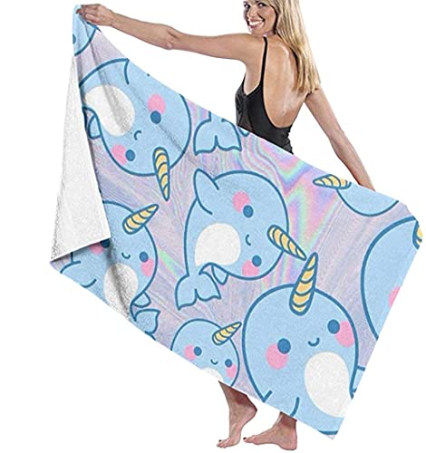 Toalla de Playa Grande 80x130cm,Kawaii,Toalla Microfibra,Suave,Absorbente Viaje Toallas de Mano de...