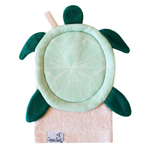 Image of Copper Pearl Wash Mitt: Super-Soft Viscose from Bamboo Terry Cloth Exfoliating Mitt, Universal Fit Body Exfoliator Glove with Hanging Loop to Dry, Exfoliating Glove Makes Baby Bath Time Fun - Wade