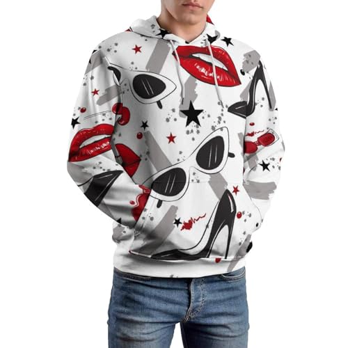 Sweat à capuche Lips High Heels UMENG pull confortable pour vos sorties - 6
