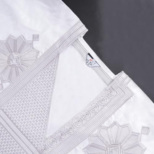 HD African Bazin Couple Clothes Traditional Embroidery Agbada Boubou Caftan Set for Man3