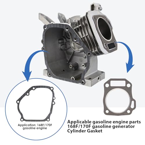 Image of Predator Hemi 212 Carburetor Exhaust Intake Gasket Kit, Small Engine Carb Head Gaskets Material Compatible with 196cc 212cc GX160 GX200 Power Equipment (212cc /GX160 Full Gasket Set)